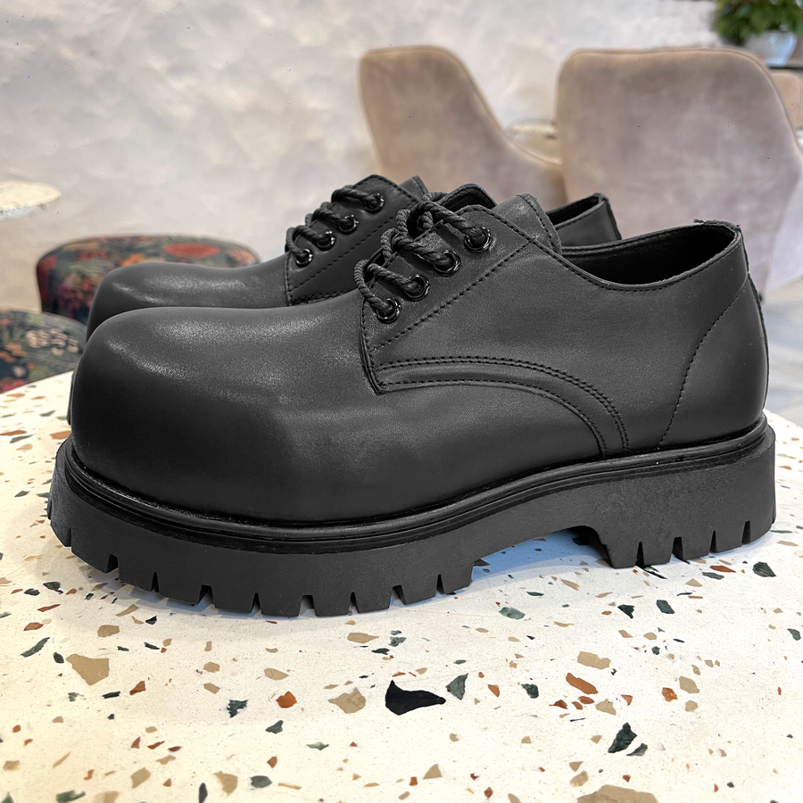 Giày Derby mũi cao Inichi G1326 đế cao 5cm có may đế